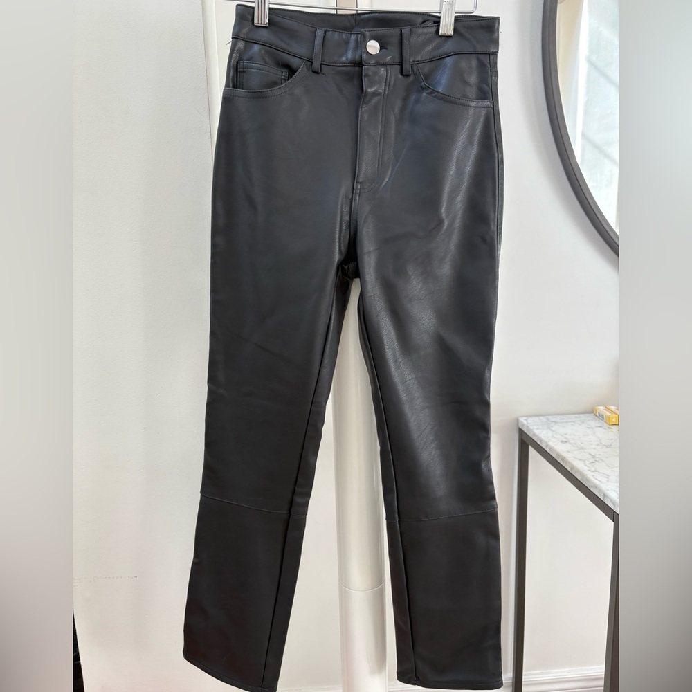 Black Faux Leather pants